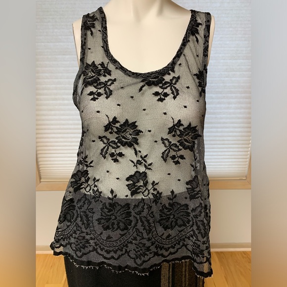 Atmosphere Tops - Atmosphere Women’s Sheer Black Floral Top Size:UK 12 (US 8) Like New